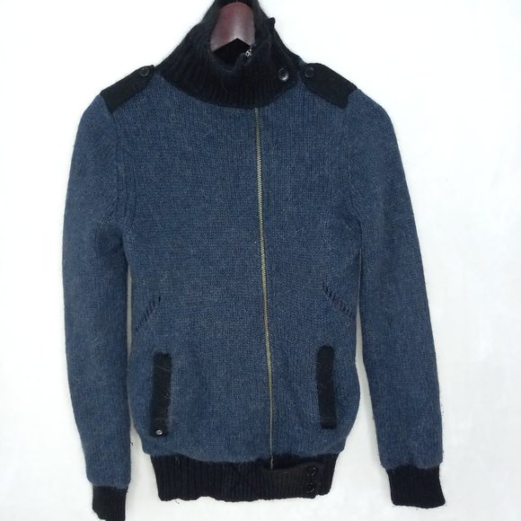 Zadig Voltaire Alpaca Wool High Neck Zip Sweater (S) - Picture 1 of 11